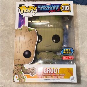 Funko Pop! Marvel Guardians Of The Galaxy Vol 2 202 Groot Life Size Vinyl Figure
